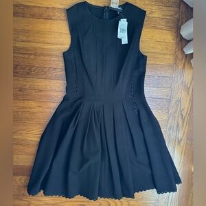 Jill Stuart Black Sleeveless Pleated Dress Size 6 NWT Neiman Marcus